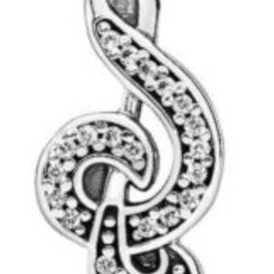 Pandora Sterling Silver S925 ALE Treble Clef Music Charm 791381
